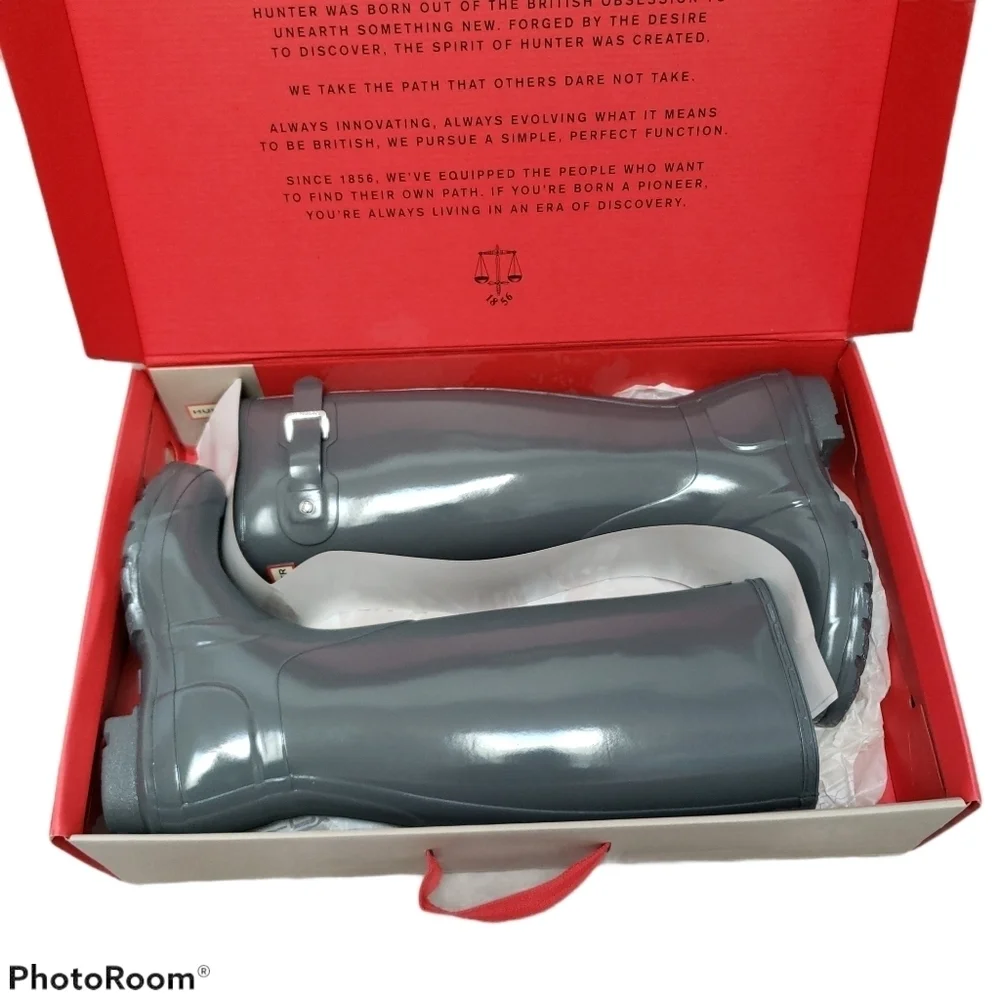 Hunter‎ original tall gloss boots Sz 6